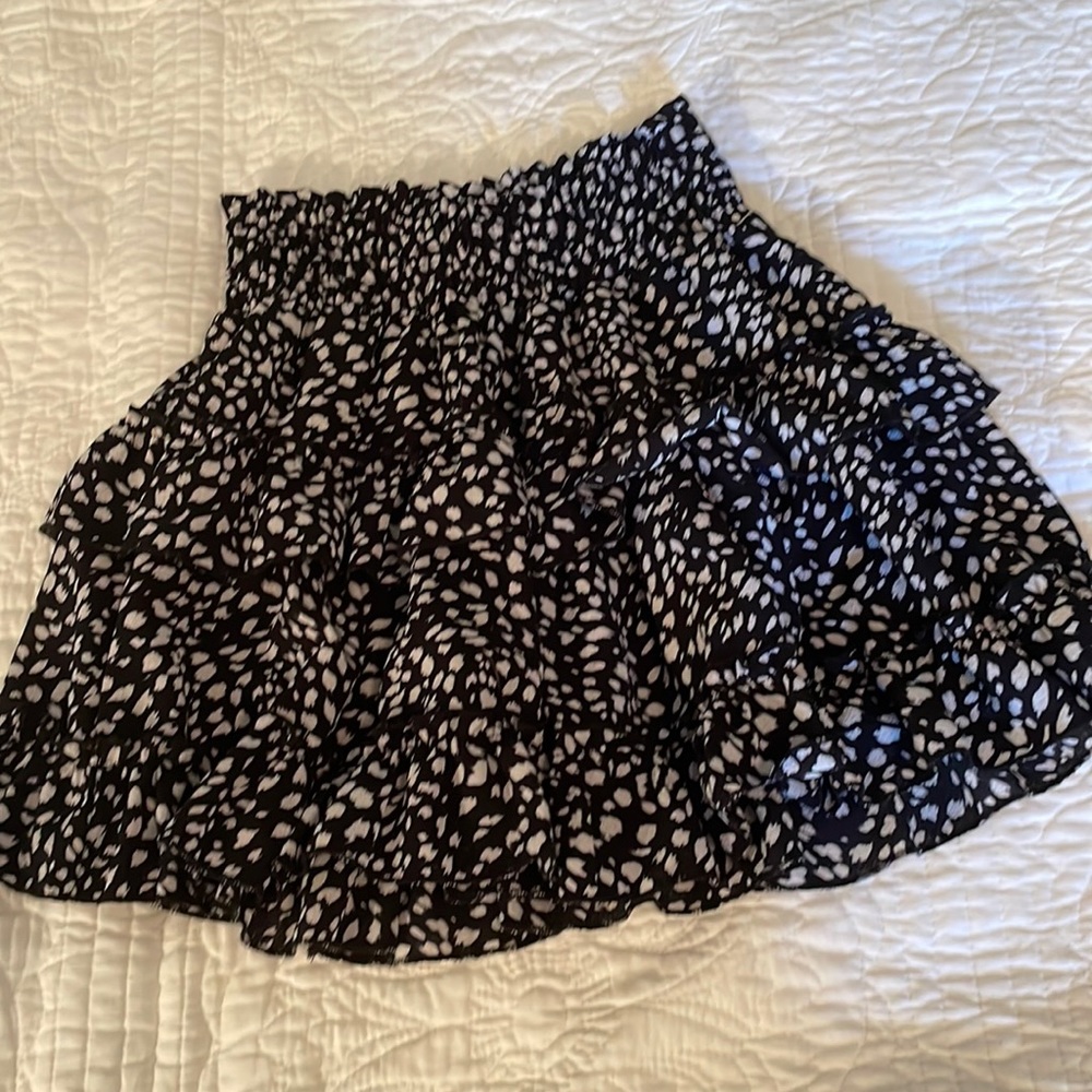 Printed skirt black and white